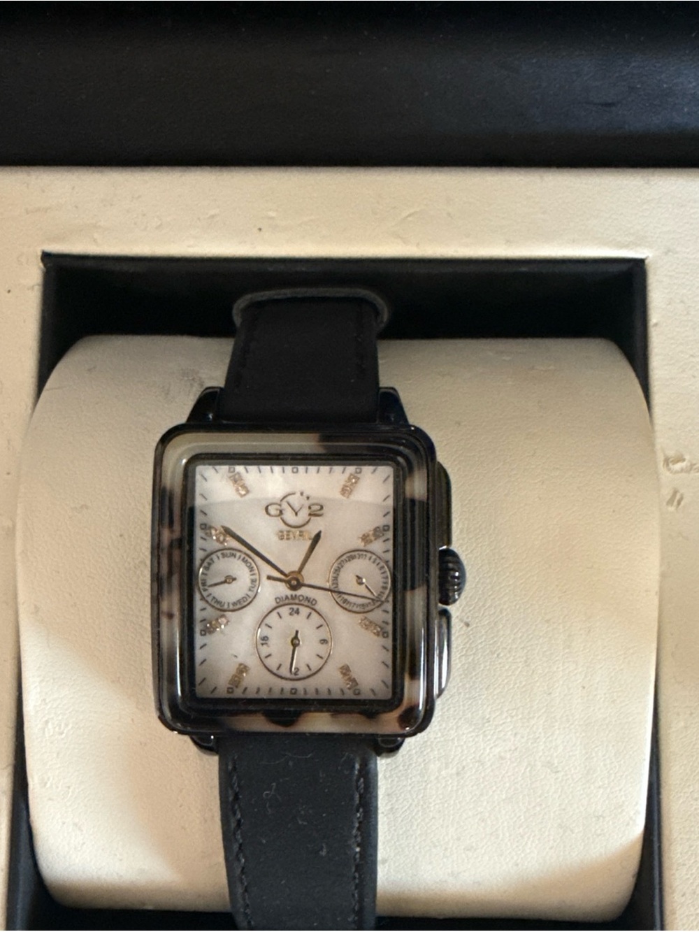 Ladies GEVRIL GV2 Bari Tortoise 30MM Stainless Steel, MOP & Diamond  Watch